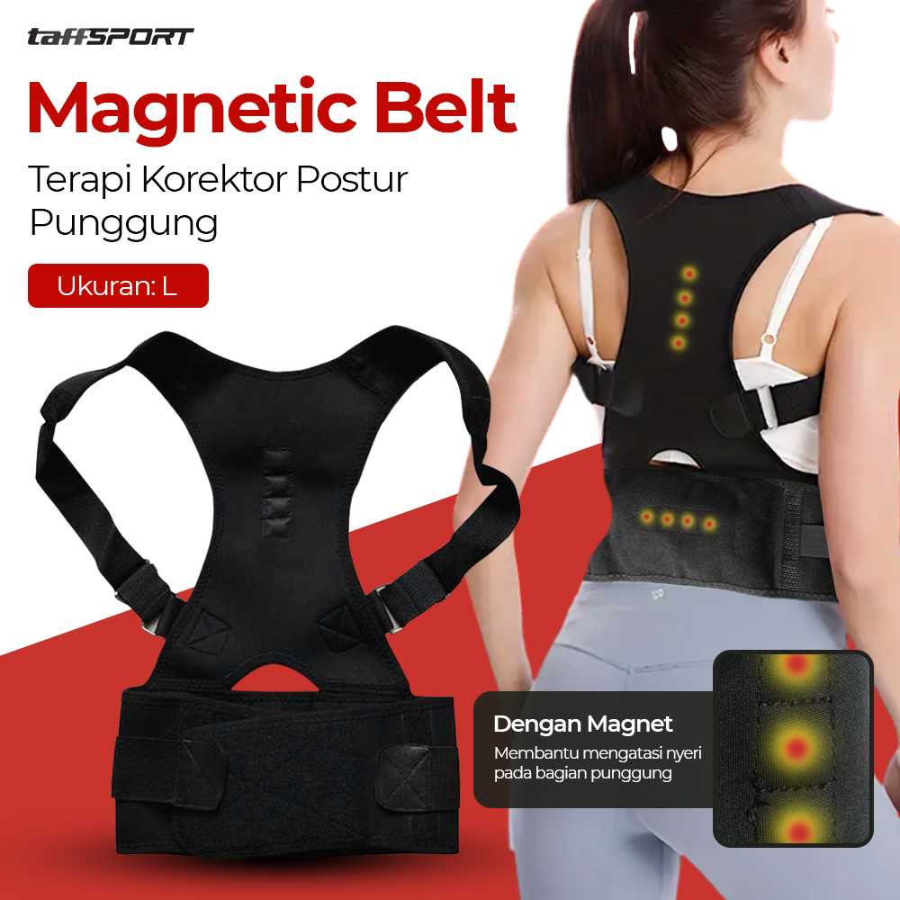 Taffsport 腰帶磁性背部姿勢矯正器治療