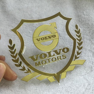 VOLVO LOGO金色貼紙XC60 XC90 S60 S90車側窗銀色鋁膜外觀裝飾反光貼
