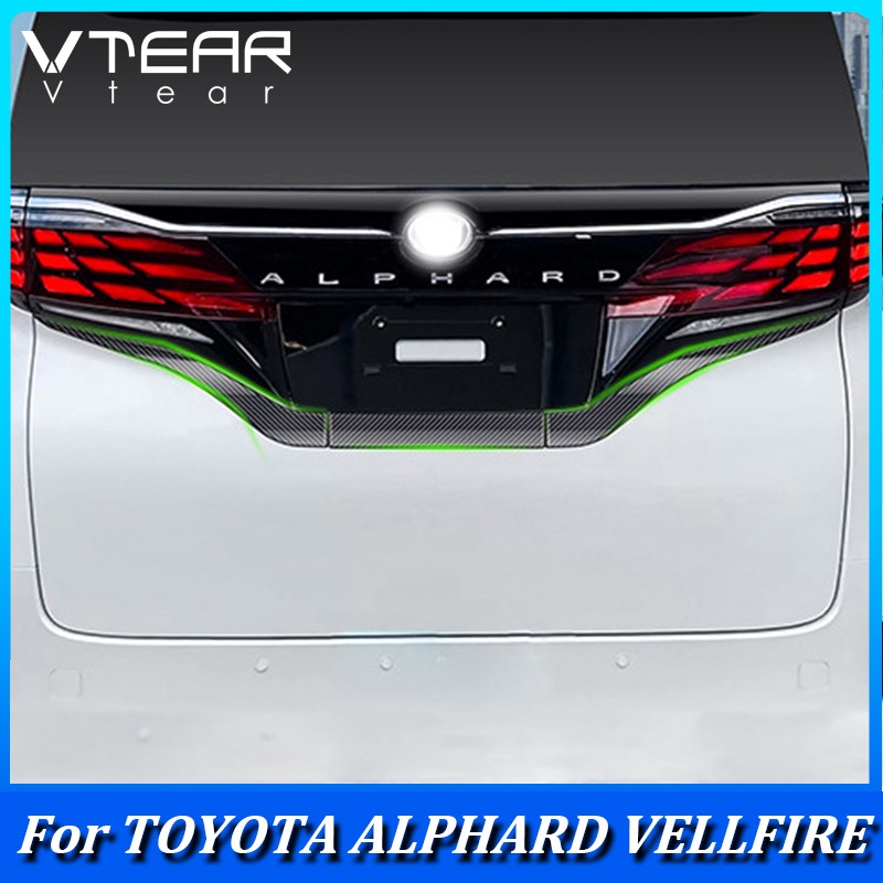 適用於豐田 Toyota Alphard Vellfire 2023 2024 汽車尾門後裝飾條 ABS鍍鉻外飾配件