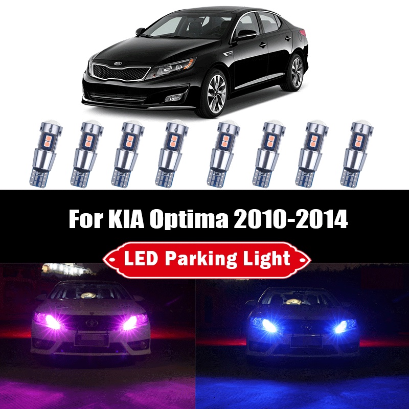 2 件裝前小頭燈 T10 W5W 3030 10SMD Canbus LED 停車燈間隙燈適用於 2010-2014 年