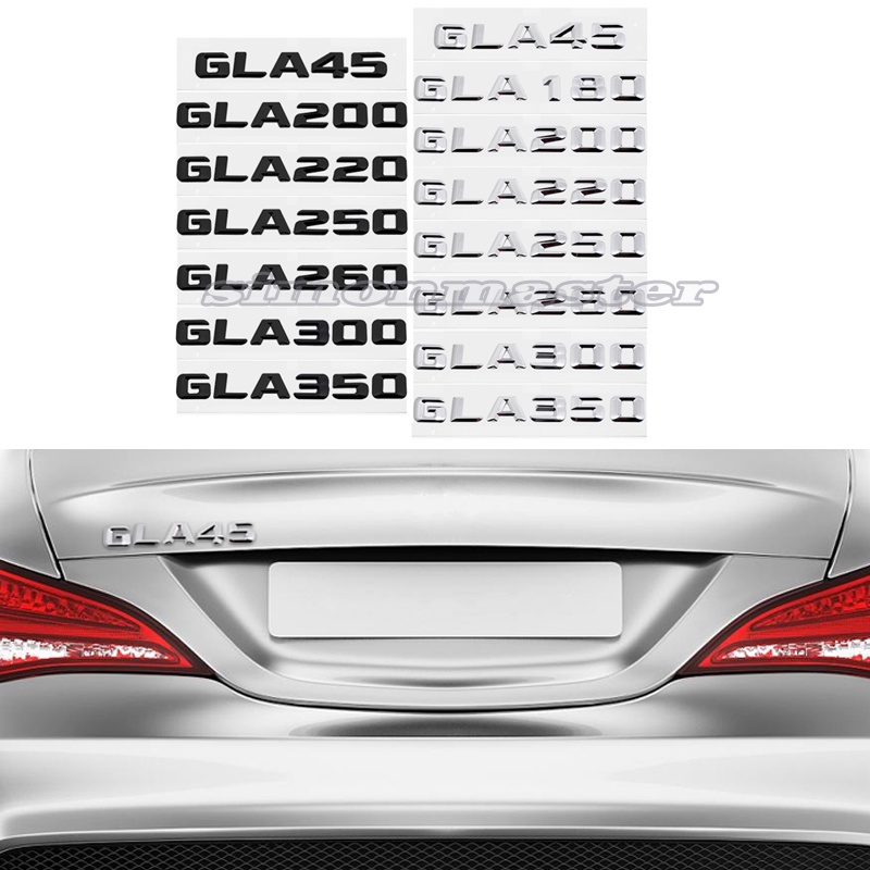 3d 字母貼紙汽車後備箱標誌尾徽章貼花梅賽德斯奔馳 GLA45 GLA180 GLA200 GLA220 GLA250