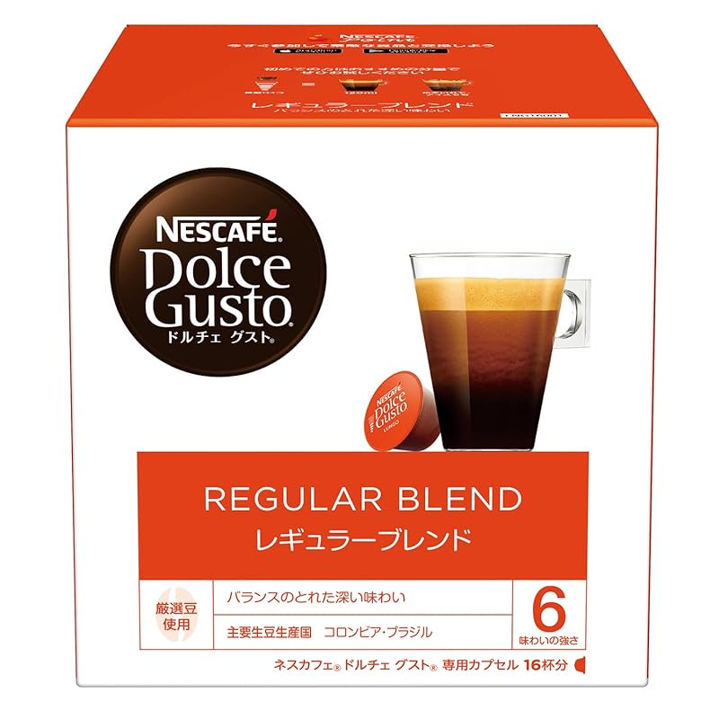 [日本直送]雀巢咖啡 Dolce Gusto 独家胶囊普通口味 16 便士 x 1 盒 [普通咖啡