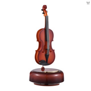 旋轉音樂盒 絃樂器八音盒 生日禮物 桌面擺件 小提琴