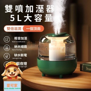 臺灣出貨🚚2025新款USB雙噴霧加濕器 4L大容量 靜音香薰神器 臥室辦公桌面補水器 家用宿舍多功能