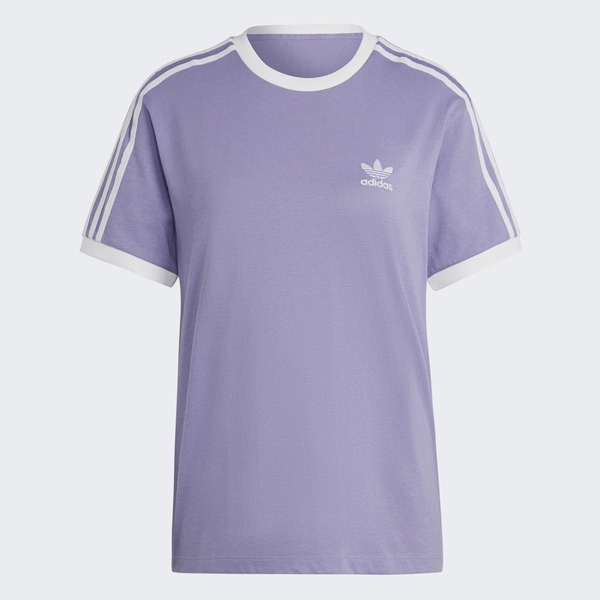Adidas 3 Stripes Tee IB7411 女 短袖上衣 T恤 運動 休閒 棉質 舒適 穿搭 亞洲版 紫