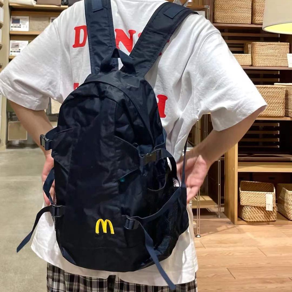 2021新潮麥當勞周邊後背包男女學生書包學院大容量背包出遊旅行包