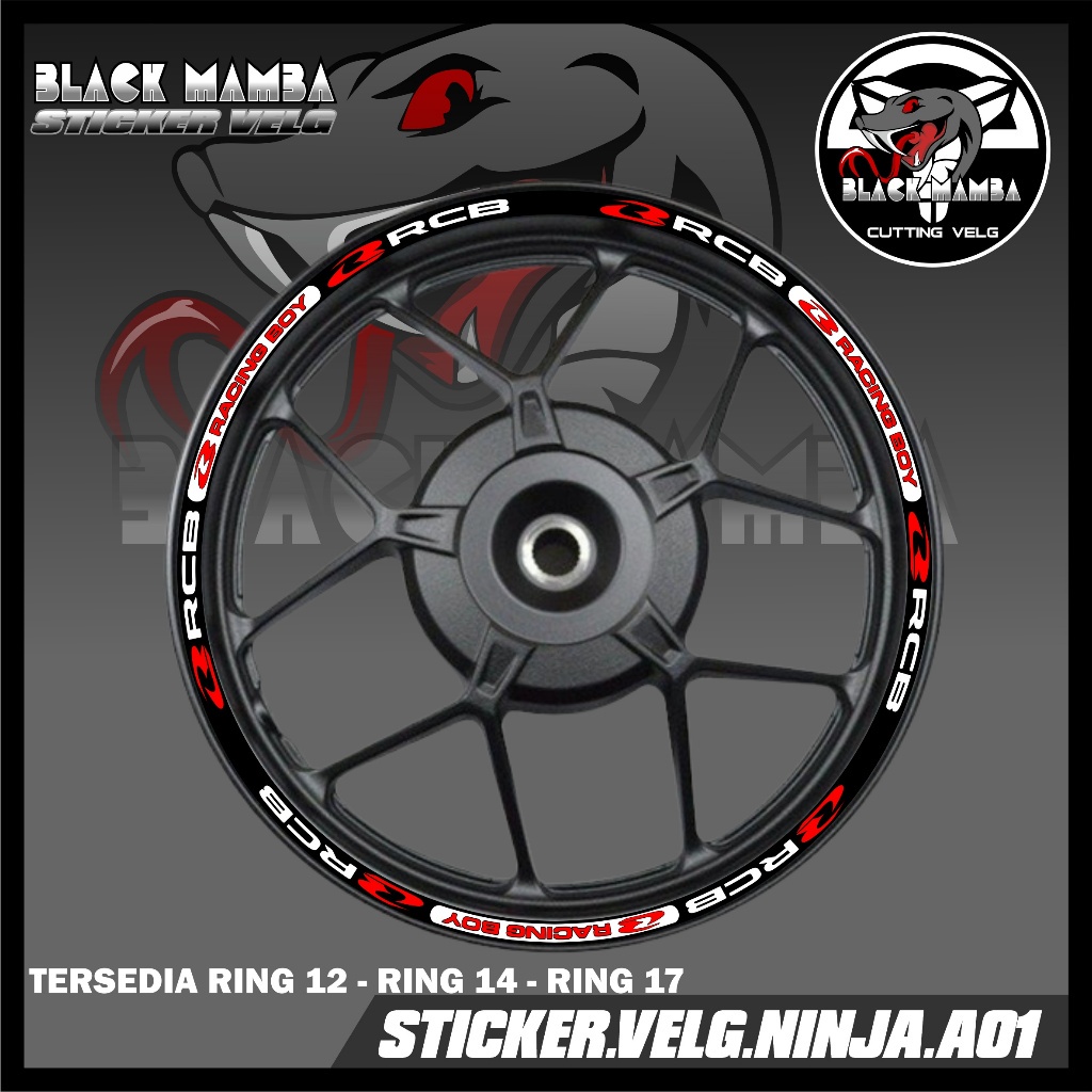 Ninja Rims STICKER LIS 列表變體輪胎/VELG KAWASAKI NINJA A01
