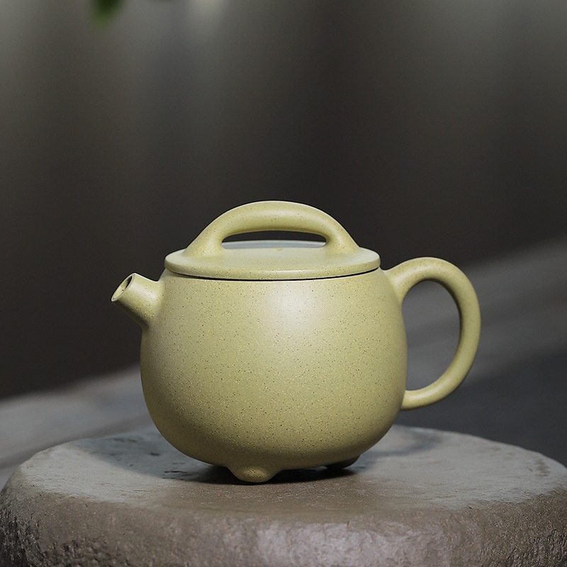分銷代理紫砂壺宜興創意新品本山綠泥手工茶壺小石墩茶具 IKI5