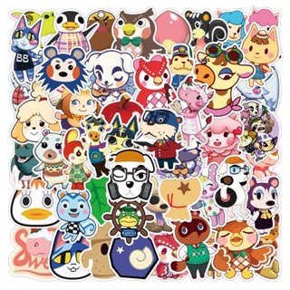 50pcs/100pcs/150pcs動物森友會AnimalCrossing可愛塗鴉汽車滑板車行李箱貼紙