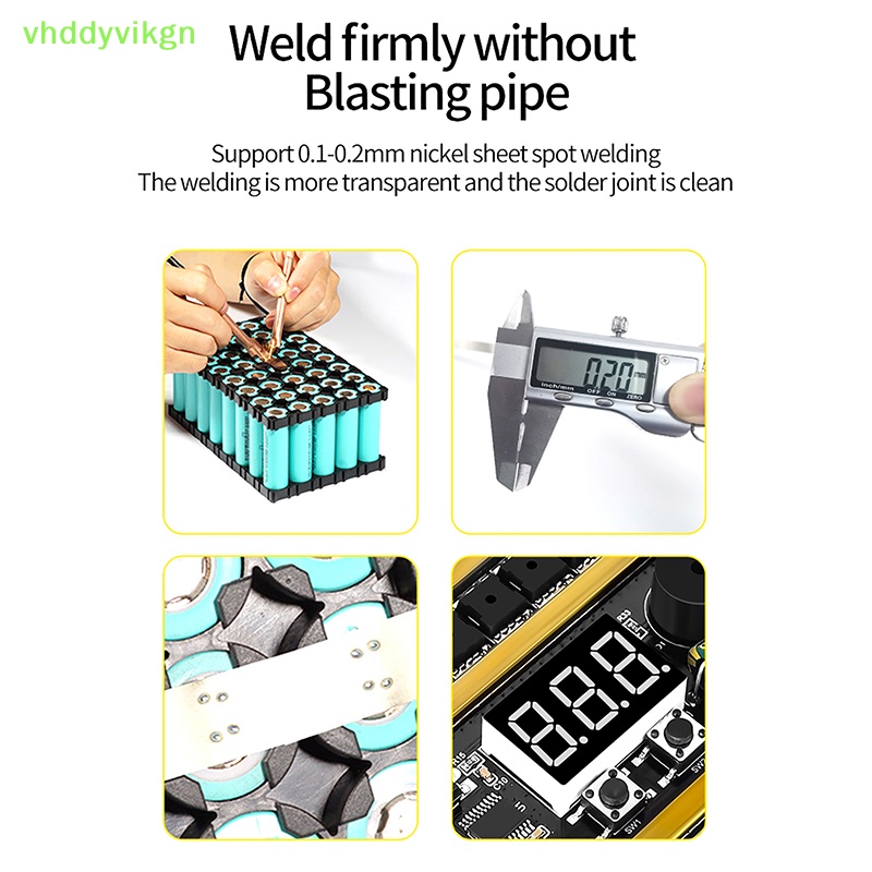 Vhdd 99 檔 8V-24V 點焊機套件數字功率可調點焊筆控制板鎳片適用於 18650 鋰 TW