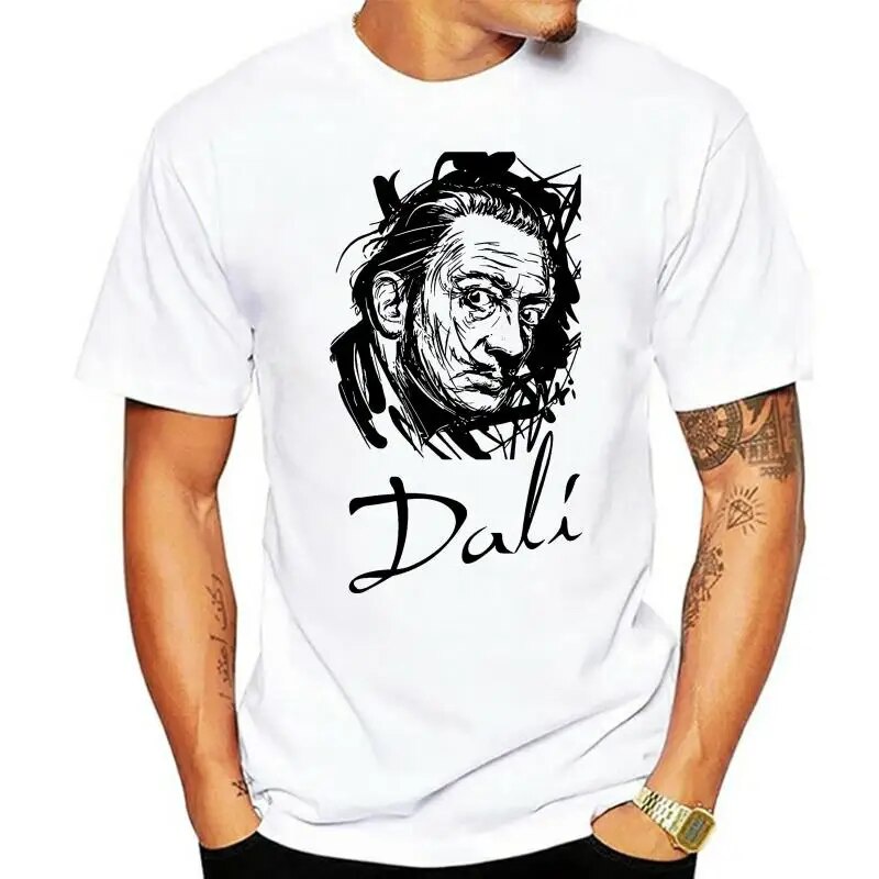 T 恤夏季風格男士 T 恤 Salvador Dali Tribute T 恤 100% 優質棉