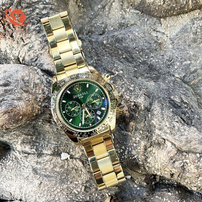 手錶男士非機械錶高檔綠盤水鬼氚氣金色高顏值綠水怪余文樂電子錶 個性手錶 大表盤