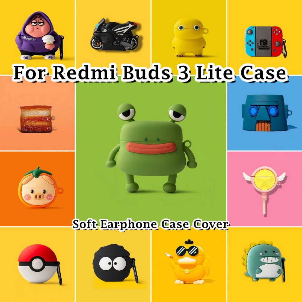 【imamura】適用於 Redmi Buds 3 Lite 保護套動漫卡通造型軟矽膠耳機套保護套 NO.2