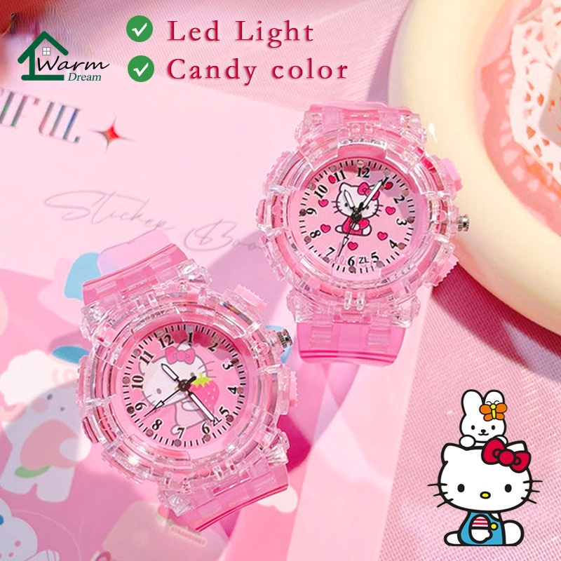 【60 款】led 蜘蛛俠手錶可愛卡通 Hello Kitty 手錶燈兒童手錶男孩女孩學生數字手錶彩色閃光高品質