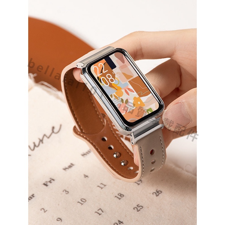 小米手環 8 active 錶帶 雙釘扣皮質表帶 小米手環 7 Pro /Redmi 手環 Pro 替換帶 反釦錶帶