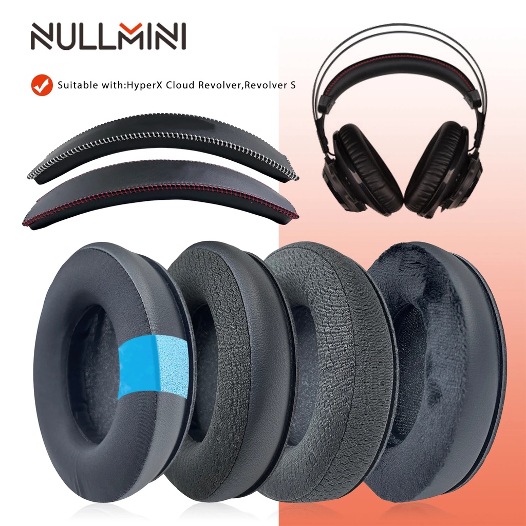 Nullmini 替換耳墊適用於 HyperX Cloud Revolver S 耳機頭帶冷卻凝膠耳罩套耳機