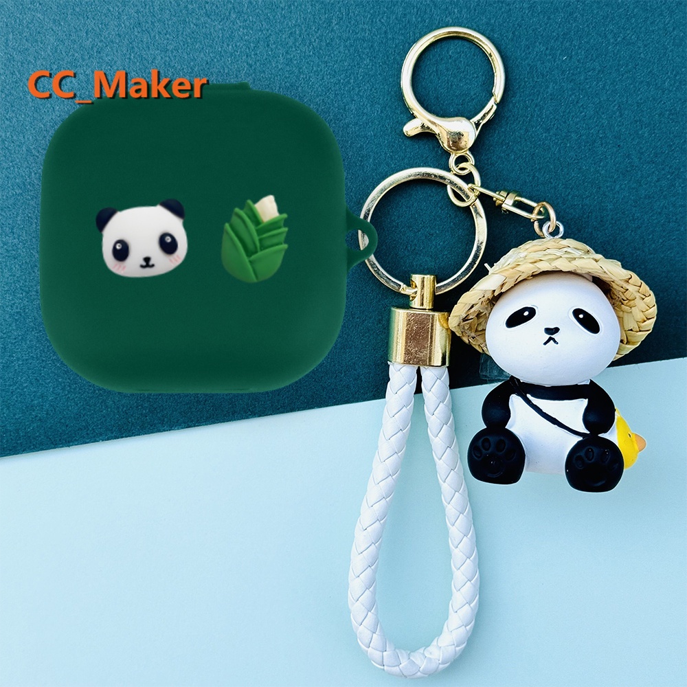 適用於 Shokz OpenFit 手機殼可愛熊貓鑰匙扣挂件 Shokz OpenFit 矽膠軟殼卡通小豬宇航員貓 Sh