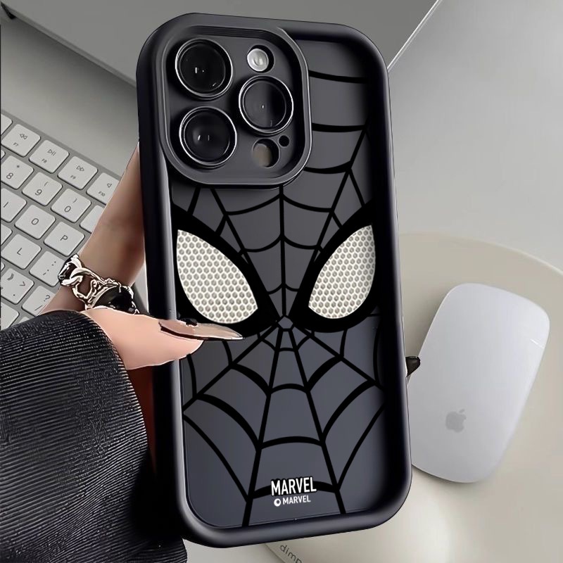 MARVEL 軟殼手機殼,動畫蜘蛛俠漫威天使眼圖案適用於 iPhone 11 15 14 13 12 Pro MAX 7