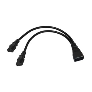 Doublebuy IEC 320 C14 公頭轉 2x C13 母頭分線器電源線重型延長電源線更換,適用於 UPS 系