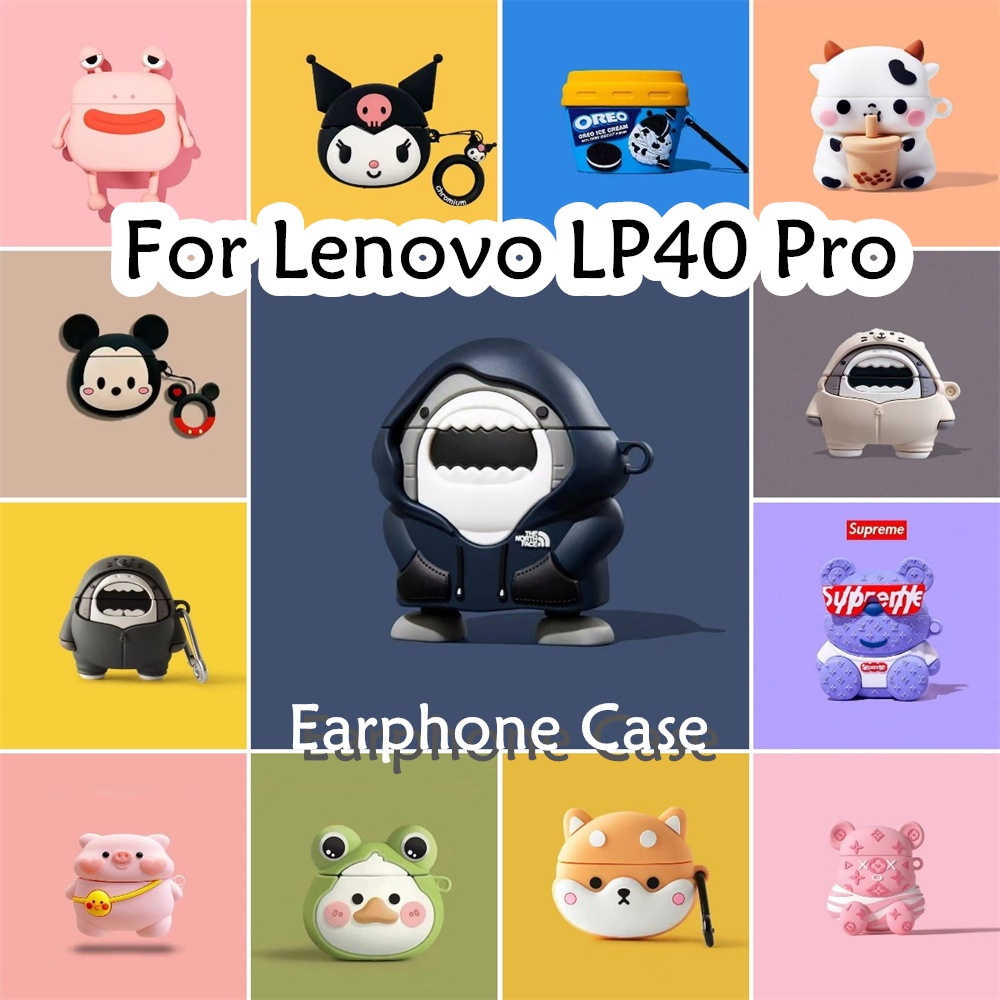 LENOVO 【imamura】適用於聯想 Lp40 Pro 保護套可愛卡通高達鴨子軟矽膠耳機套保護套 NO.1