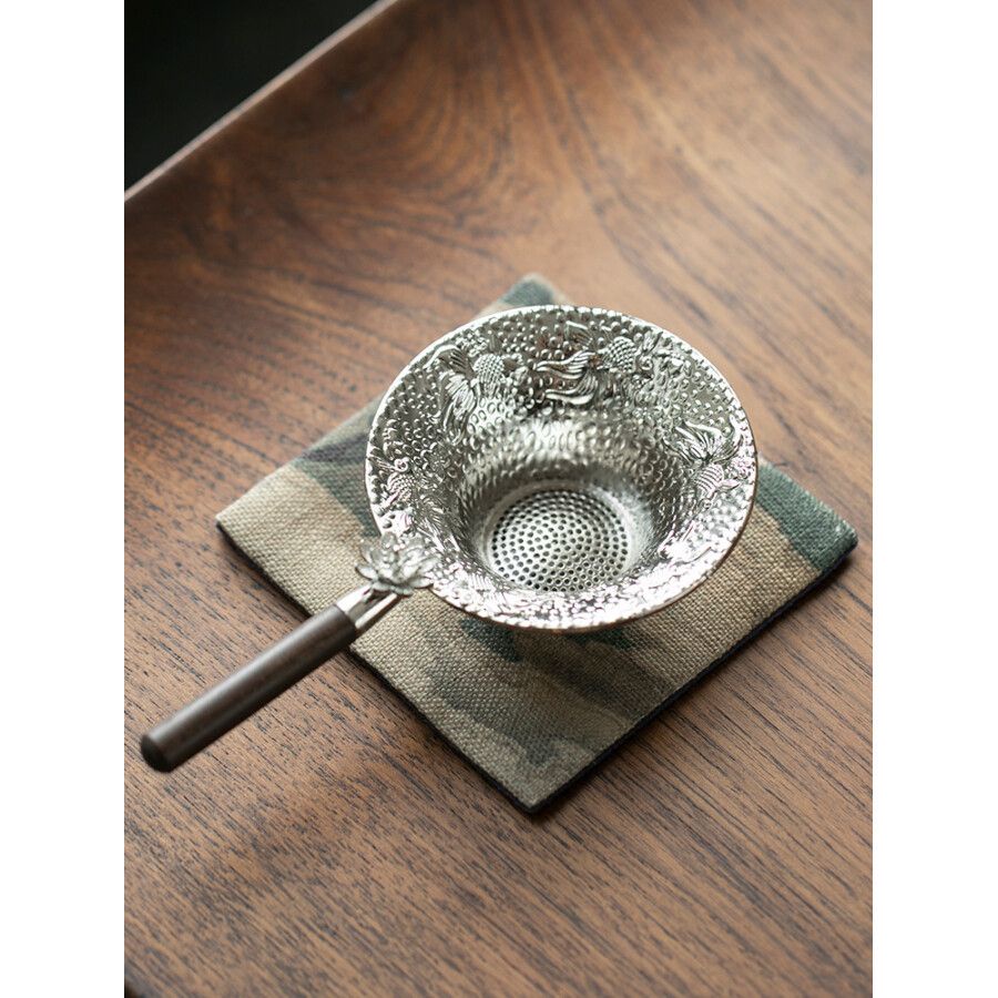 錦鯉茶濾茶漏創意茶水過濾器茶隔濾網公道杯功夫茶具茶道配件一件式正品