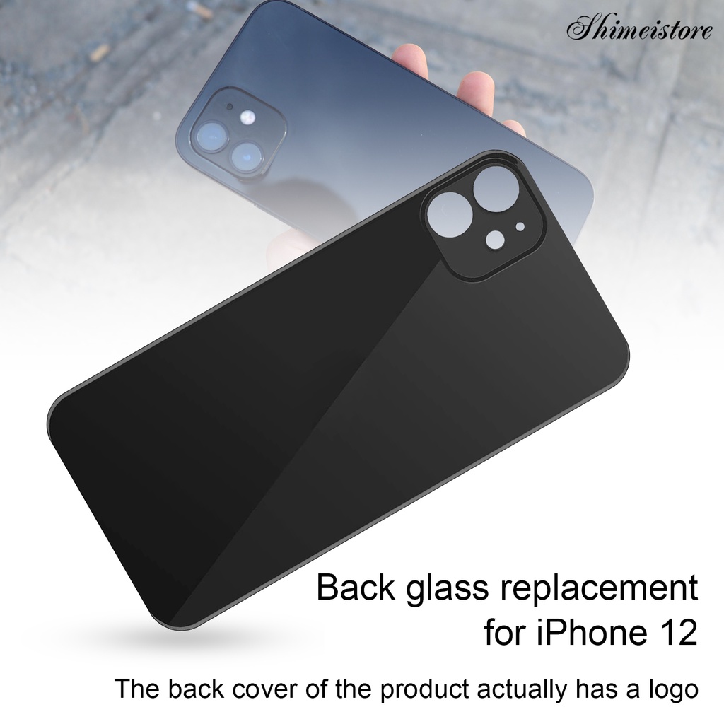 [時美3C]☆適用於 iPhone 12 6.1 英寸 背面電池玻璃蓋 手機後蓋 背面玻璃替換件 （安裝粘合劑和維修工具