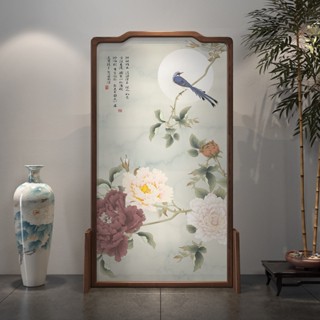 中式屏風隔斷客廳臥室遮擋家用現代簡約進門玄關實木禪意移動座屏 屏風 居傢裝飾 風水屏風