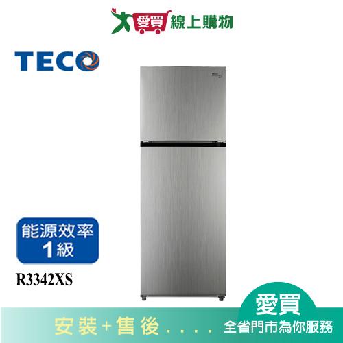 TECO東元334L雙門變頻冰箱R3342XS(預購)_含配送+安裝【愛買】