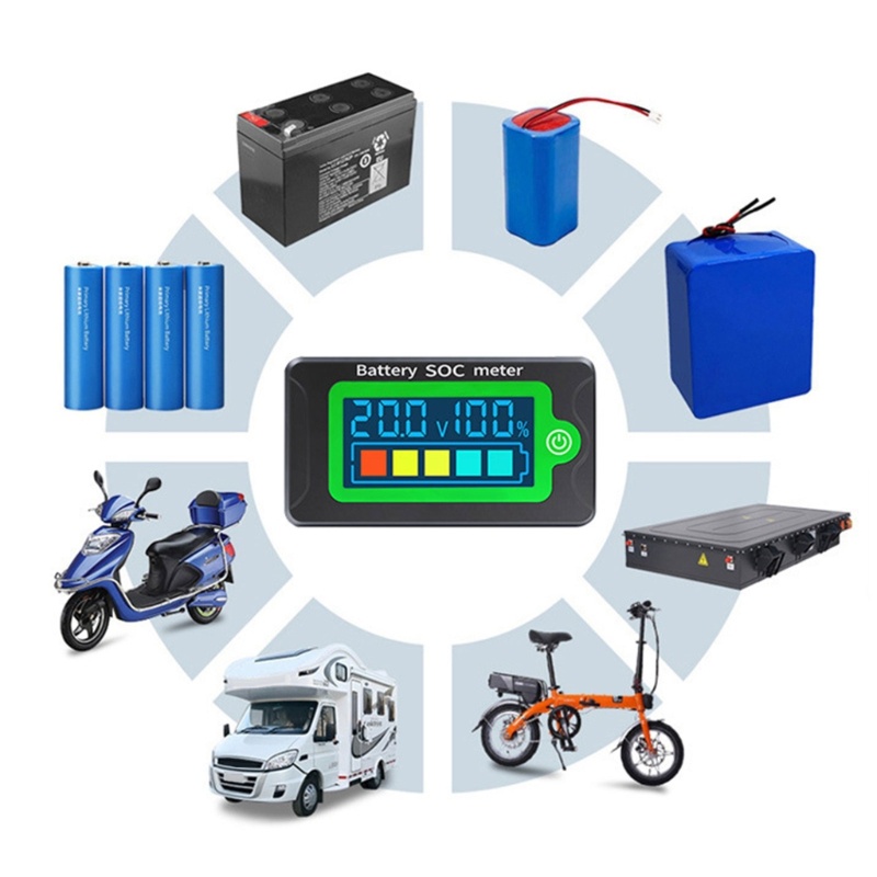 Pcf* 電池容量監視器電池電壓表電池電壓監視器防水電池容量電壓電壓表