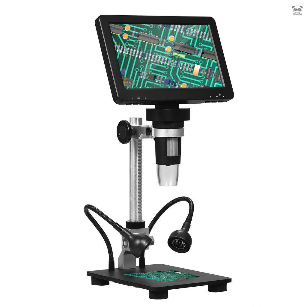數位顯微鏡DM9H 1200X高物距數位電子顯微鏡 電路板維修檢測利器 7寸高清大屏顯示 支持連接電腦 支持12種語言