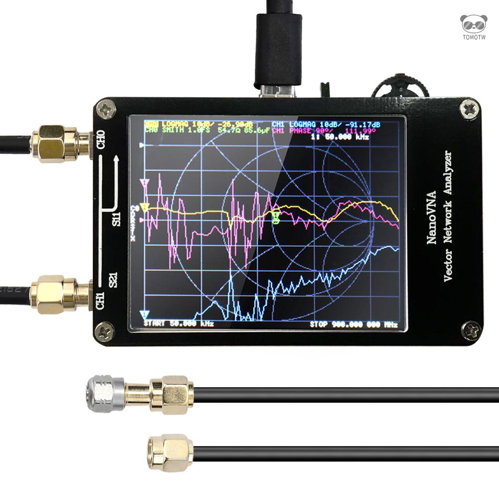 便攜式矢量網路分析儀 50KHz-900MHz數字顯示觸摸屏短波MF HF VHF UHF天線分析儀駐波 內置鋰電池