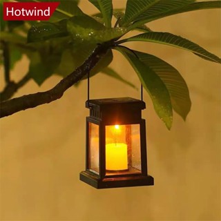 HOTWIND 太陽能複古燈籠燈太陽能 LED 模擬蠟燭燈戶外花園野營燈草坪裝飾燈 J9S8