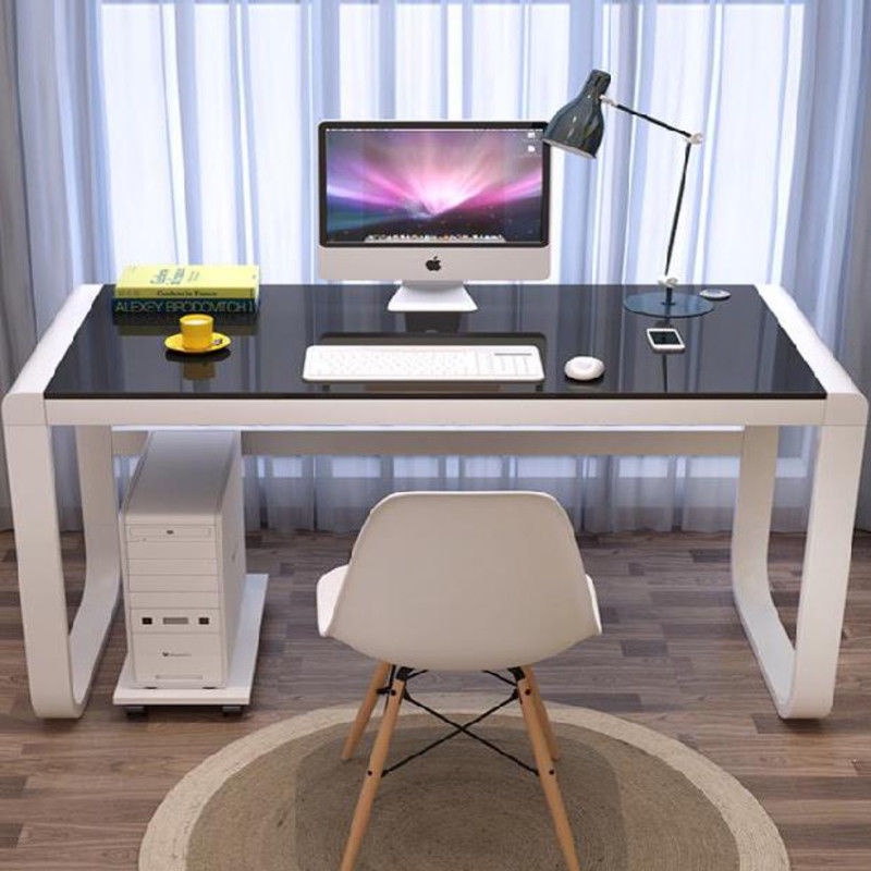 桌子 租房簡易桌 辦公桌 書桌 台式桌 遊戲桌 學習桌 居家 電腦桌個性工作室加寬鋼化玻璃家用寫字台書桌