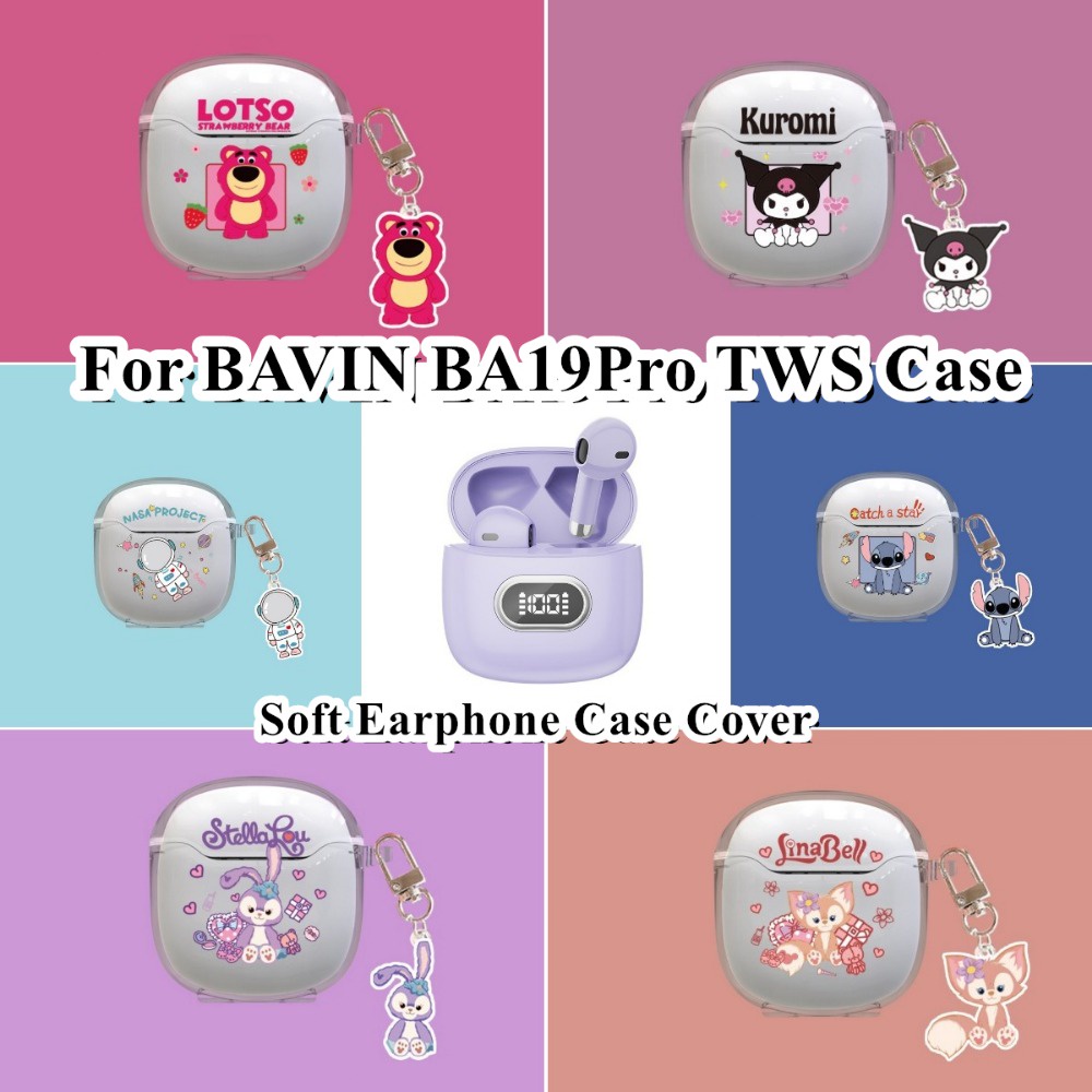 【現貨】適用於 Bavin BA19 TWS 保護套夏季風格卡通軟矽膠耳機保護套保護套