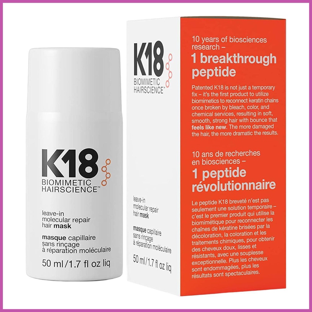 K18 免洗修復發膜修復乾燥或受損髮質 - 漂白劑引起的 4 分鐘反轉頭髮損傷,wsdph