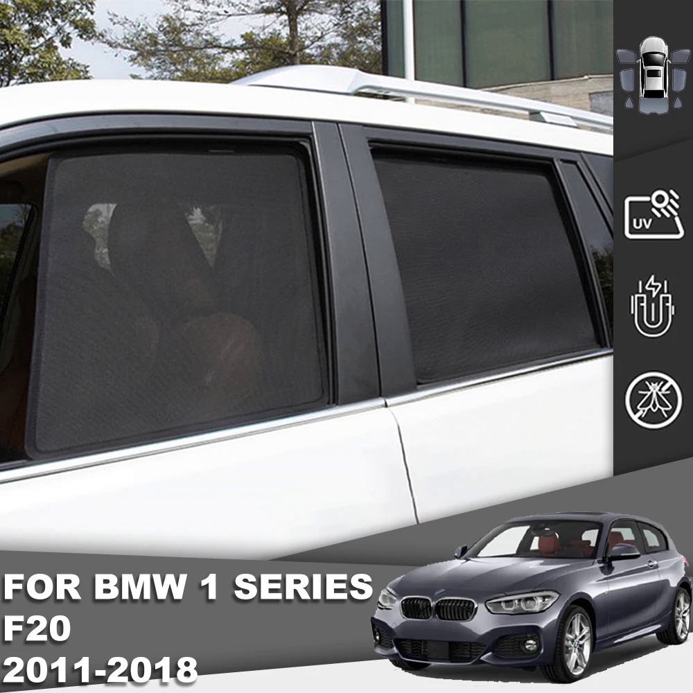 BMW 適用於寶馬 1 系 F20 2011-2019 116d 118d 120d 汽車遮陽罩擋風玻璃網狀窗簾後側嬰兒