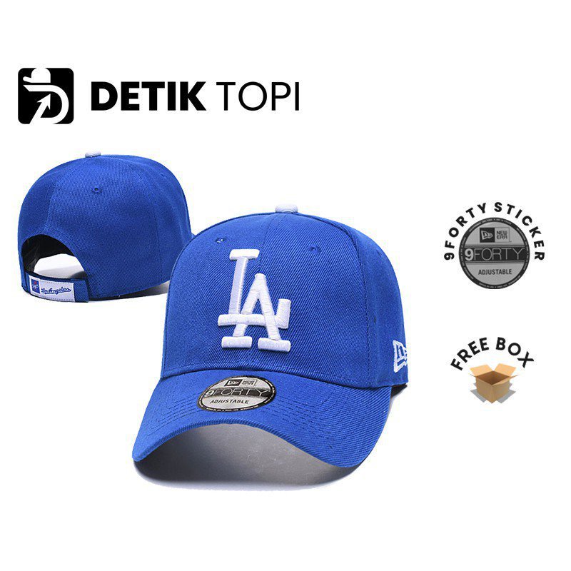 La hats 藍色魔術貼棒球帽 MLB 英超品牌進口ZJKH