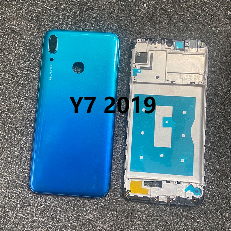 適用於華為 Y7 2019 全外殼中框前擋板 + 電池蓋後殼後門殼 Y7 Prime Pro 2019