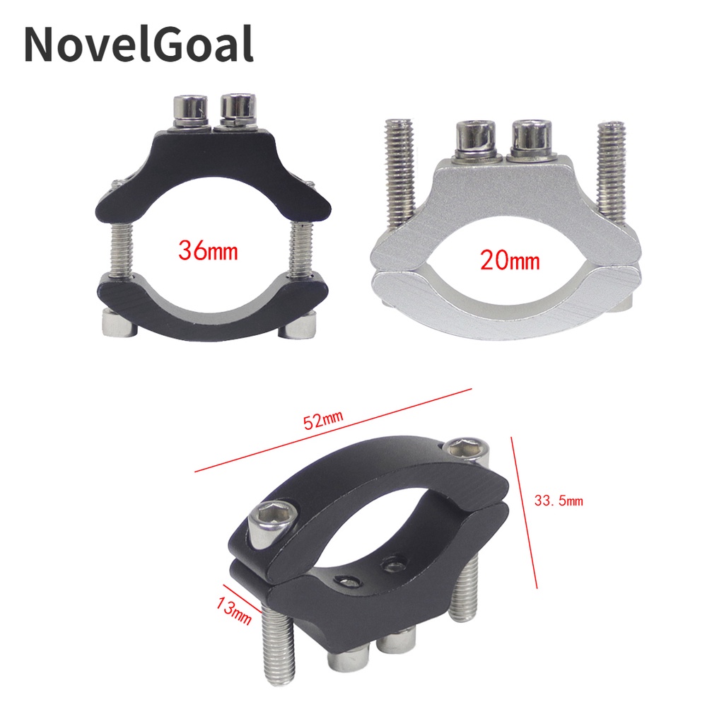Novelgoal 車把 M6 螺絲自行車夾夾自行車手電筒手電筒支架 LED 頭前燈支架夾自行車配件