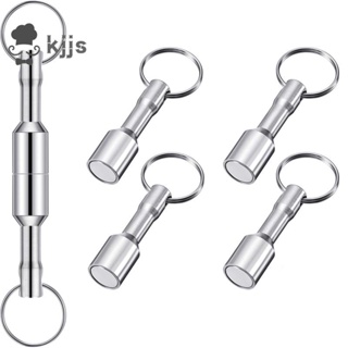6 件裝金屬磁鐵鑰匙扣磁性鑰匙扣口袋鑰匙圈磁鐵架帶開口環珠寶測試磁鐵