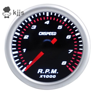 Cnspeed 2 英寸 52 毫米汽車轉速表轉速表 0-8000 RPM 12V 通用汽車電機白色 Led 儀表指針