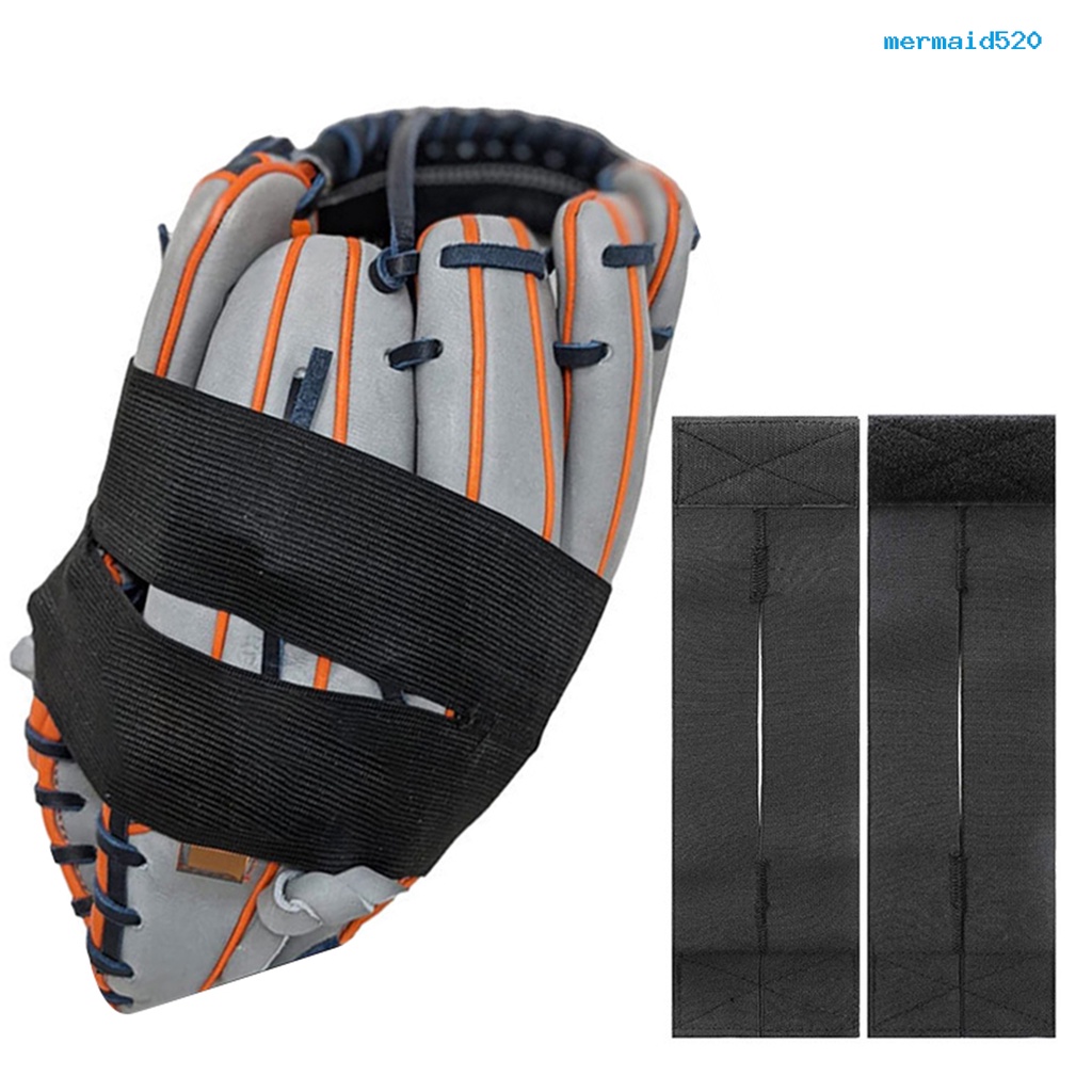 【攀登者】AMZ 棒球手套綁帶 壘球手套定型帶 黑色高彈魔術貼彈力鬆緊固定套（頻道）