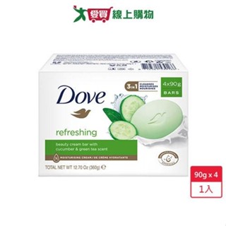 多芬清爽水嫩潔膚塊90g x 4入/組【愛買】
