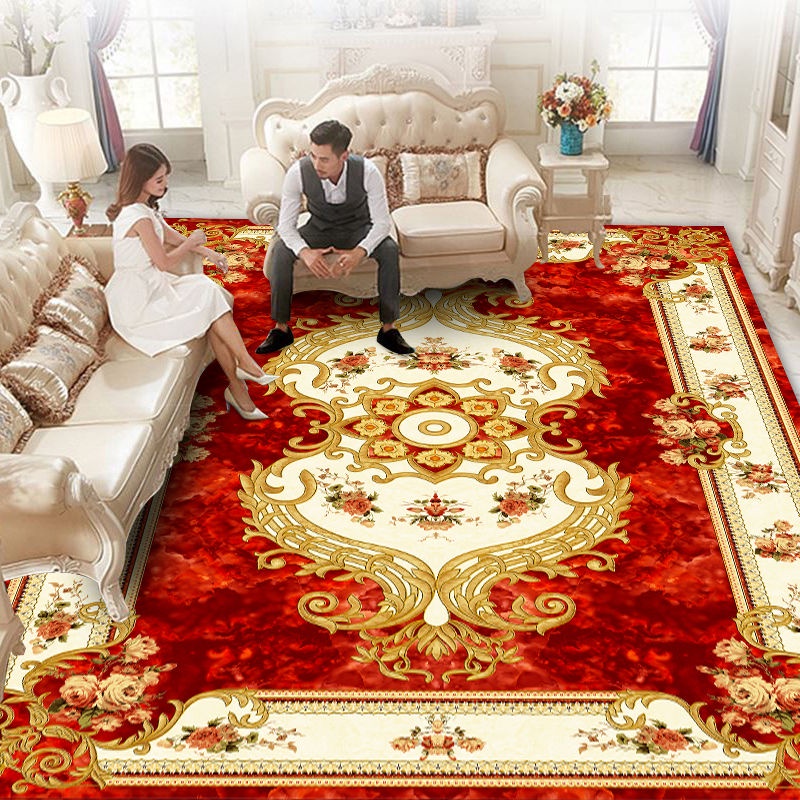 歐式復古宮廷地毯 客廳茶几臥室床邊毯 大尺寸地墊