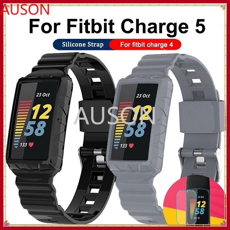 Fitbit Charge 4/4SE/3SE 腕帶手鍊保護膜的 Fitbit Charge 5 智能手錶錶殼運動錶帶