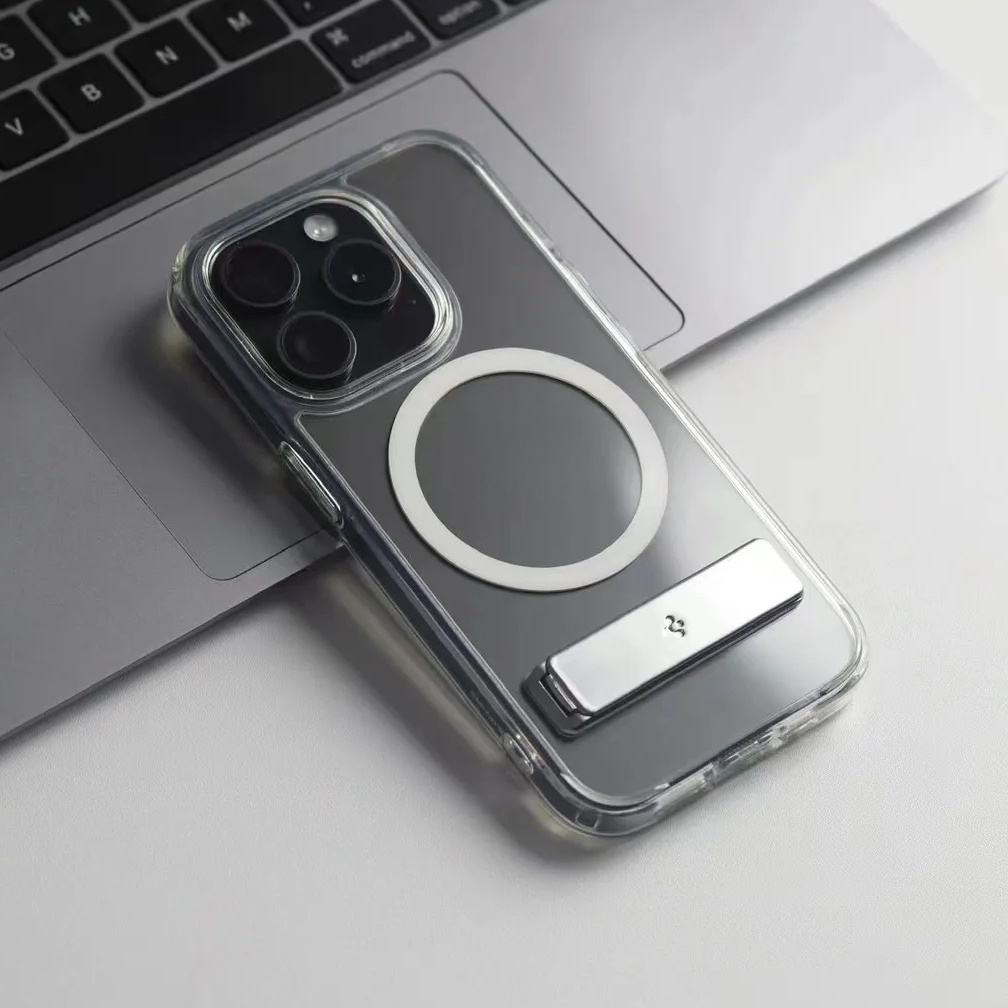Spigen支架透明磁吸Magsafe手機殼 (MagFit) 蘋果IPhone15 12 13 14 Pro Max