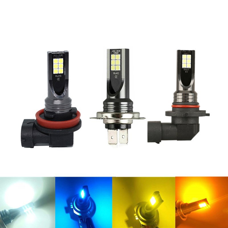 1 件超亮 H11 LED 燈泡 H7 H8 H16 JP 9005 9006 HB4 HB3 汽車 12SMD LED