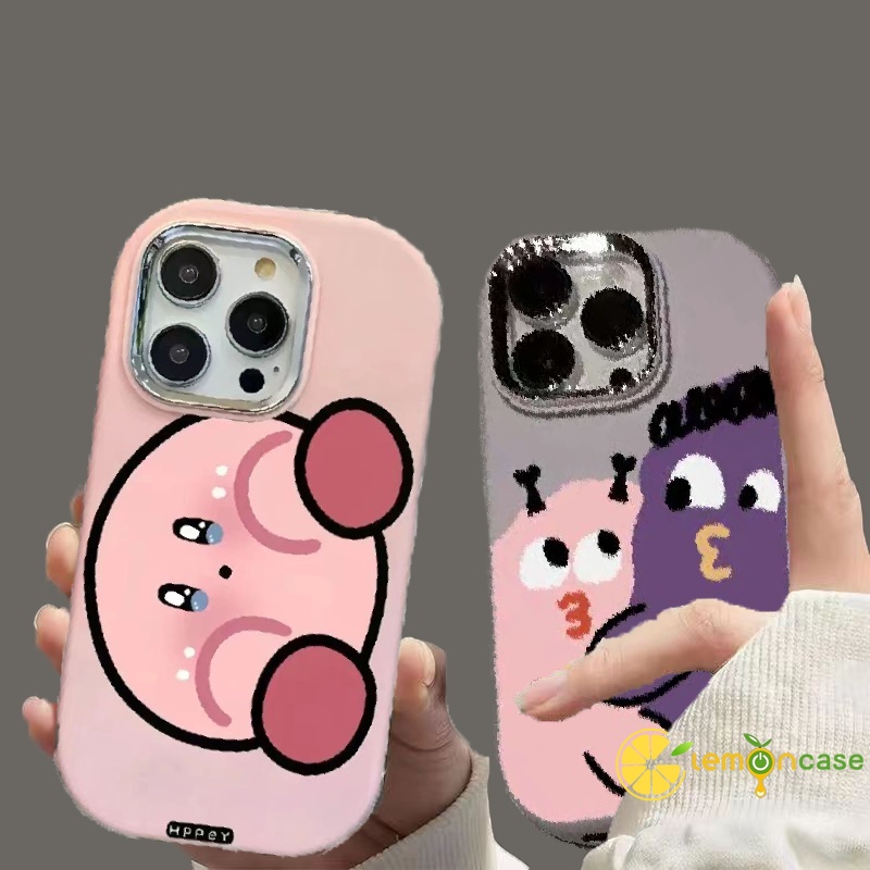 Macaron Pink Kirby 手機殼兼容 IPhone 14 15 Plus 6 7 6S 8 13 11 12
