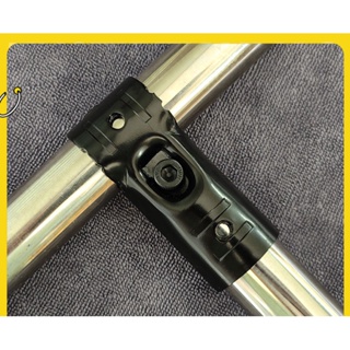 25mm 不鏽鋼管接頭 大棚管 卡扣 活動 六分 鐵管 鍍鋅管 鋼管 連接件 黑色款