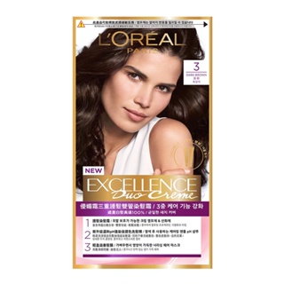 LOREAL PARIS 巴黎萊雅優媚霜三重護髮雙管染髮霜 3 深棕【任2件5折】